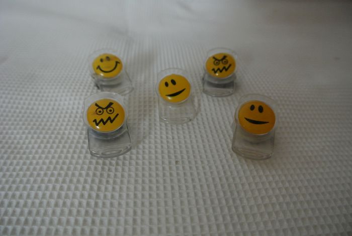 Funny Face Fridge Magnets (clips To Hold Lists Etc)