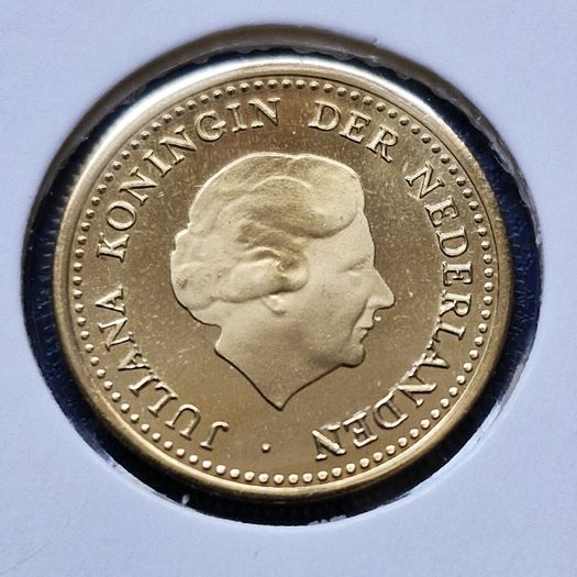 Netherlands Antilles Gold 1979 Royal Covenant 50 Gulden Proof Like Gold Coin