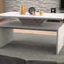 Rectangular White Oak Coffee Table With Shelf Image 4