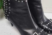 Alexander McQueen Black Studded Wing Ankle Boots Sz 40 (Fit 7UK)  - Rrp 795 (New)