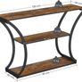 Console Table, Hallway Table, Curved Legs, Extended Table Top, for Living Room, Hallway, Bedroom, Vintage Brown/Black Image 4