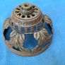Very decorative cast iron oil lamp globe holder Image 2