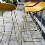 Set of 4 Yellow Bar Stools Image 4