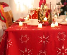 Red Tablecloth Christmas Tablecloth 132x178cm(52x70in) Cosmic Stars Water Resistant Tablecloth for Christmas Red MULTIPLE STYLES/SIZES AVAILABLE, SEE DESCRIPTION (FREE POSTAGE)