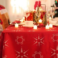 Red Tablecloth Christmas Tablecloth 132x178cm(52x70in) Cosmic Stars Water Resistant Tablecloth for Christmas Red MULTIPLE STYLES/SIZES AVAILABLE, SEE DESCRIPTION (FREE POSTAGE)