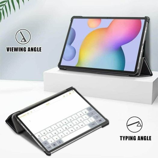 Premium Smart Cover For Samsung Galaxy Tab S8 Trifold Case Black