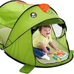 Kids Pop Up Tent for Indoor Outdoor Children Play House for Toddlers 2 3 4 Years Old, Foldable Portable Toddler Playhouse Christmas Birthday Gift for Age 3-8 Kids 182 x 96 x 82cm, Green Dinosaur
