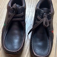 Kickers Fragma Lace Up Kids Shoes brown size 33