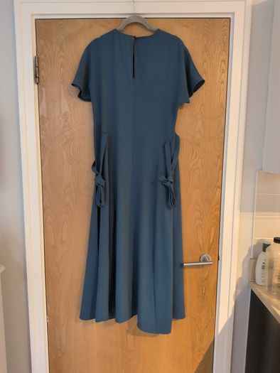 Zara Petrol Blue Dress.  S. L. 14. New - No Tag.