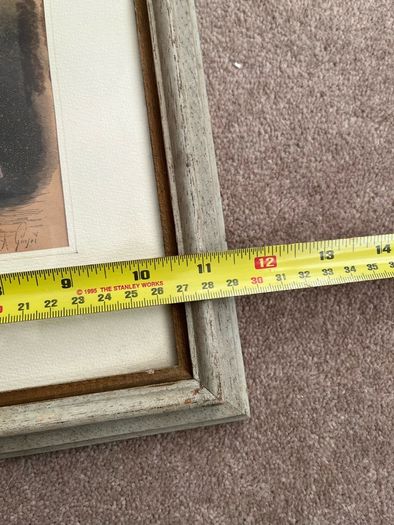 Vintage Stamps in Wood frame