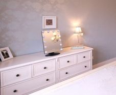 Solid Bed frame and matching chest of drawers