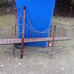 44" 3D Metal Depiction of San Francisco Bridge