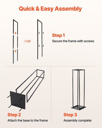 Indoor Firewood Rack, 45kg Capacity