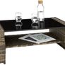 Poly-rattan Garden / Balcony / Patio Set for 4 People with Stool, Storage Compartment Under Sofa Seat, Table with Shelf, 800719 incl. Cushions Image 3