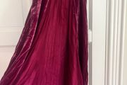 Monsoon Girls Burgundy Crushed Velvet Dress