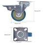 Castor Wheels with Brake Heavy Duty Swivel Wheels  50mm + Screws 200KG Image 2