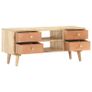 TV Cabinet 110x30x45 cm Solid Mango Wood Image 4