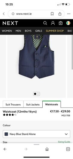 Age 7 boys suit navy 3 piece