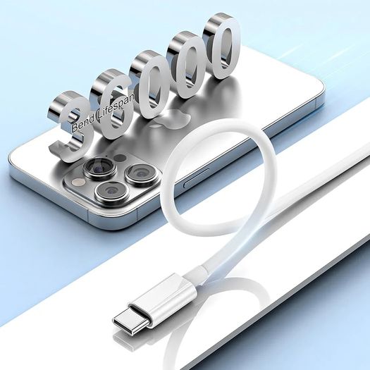 USB C to USB C Charger Cable for iPhone 15/16 Fast Charging, 1M 60W Type C Charging Fast Charging Cable for iPhone16/16 Pro/15/15 Plus/15 Pro/15 Pro Max, iPad Pro/Air/Mini,Mac (White, 2M)