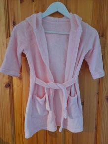 girls pink dressing gown
