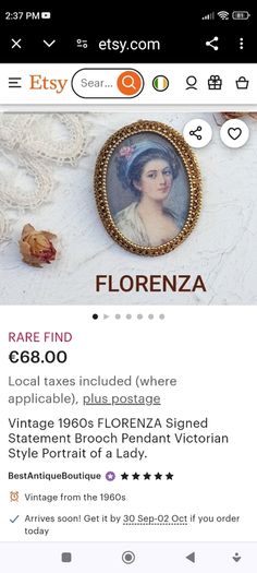 Vintage Florenza brooch