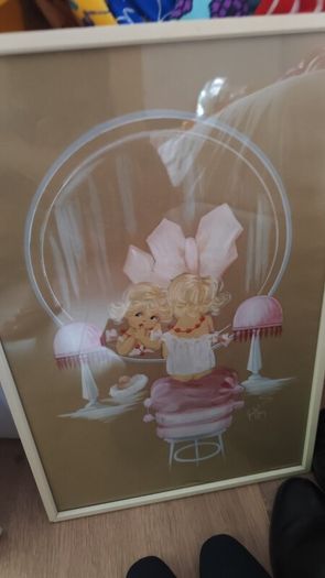 Mid Century Kitsch Vintage painting