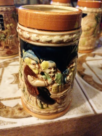 4 Vintage Beer Tankards made in Japan