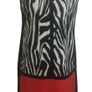 Dunnes Ladies Zebra Print & Red Colour Block Midi  Pencil Dress Uk 14 Image 3