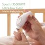 Baby Nail File Electric, Gentle Baby Nail Trimmer Electric Rechargeable, Baby Nail Clipper Electric, 360 Fog LED Gentle Light, 7 Grinding Head Replacement Pads Image 5