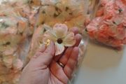 coral peach fake flowers heads artificial faux flowers