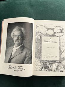 Vintage book A Tramp Abroad by Mark Twain