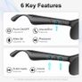 Smart Glasses with Wireless HIFI Headphones, Dual Speaker, Touch Control, Rechargeable Lithium Battery, USB Type-C Charging, Ideal for Music and Calls, Wireless Headphones|Modern Eyewear|Wireless Connectivity, Wireless Headphones Image 9