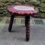 Brutalist carved stool Image 2