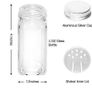 24PCS Glass Spice Jars with Shaker Lids 4oz Square Spice Jar with Label, Shaker Insert Tops, Airtight Cap Chalkboard Pen, Wide Funnel for Spice Herbs Seed and Small Items Storage and Organization Image 3