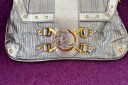 Ripani Silver Clutch with Swarovski