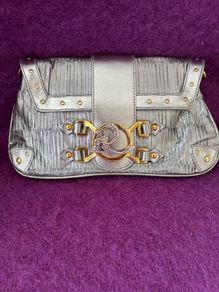 Ripani Silver Clutch with Swarovski