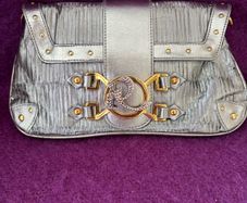 Ripani Silver Clutch with Swarovski