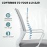 Draughtsman Chair, Mesh Drafting Chair, Ergonomic Office Chair with Lumbar Support, Adjustable Foot Ring, Grey Image 5