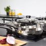 Induction Frying Pan and Saucepan Set With Lids, Stay Cool Handles, Themocore Technology, Stainless Steel Pan Set, 5 Piece Image 2