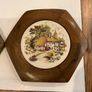 Vintage Plaques .Tikes in Oak Hexagon Shaped Frames Image 5