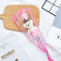 Single teddy bear rose ( Soap Flower)