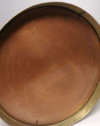 Vintage copper and brass milk churn