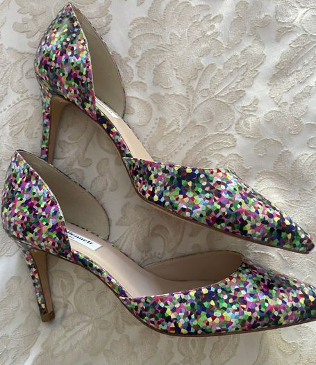 L.K.Bennett Flossie Nappa Leather Print Heels - Size 40