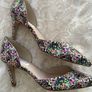 L.K.Bennett Flossie Nappa Leather Print Heels - Size 40 Image 2