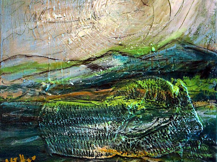Abstract Irish Landscapes with a Hint of Orange