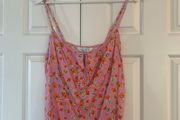 Primark Orange &amp; Pink Floral Top