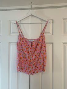 Primark Orange & Pink Floral Top
