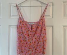 Primark Orange & Pink Floral Top