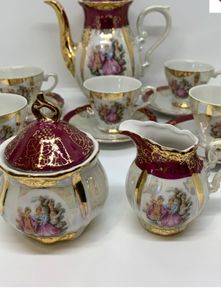 Collectable Vintage coffee or Tea Set Courting Couple