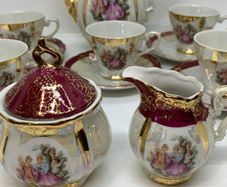 Collectable Vintage Minature Tea Set Courting Couple